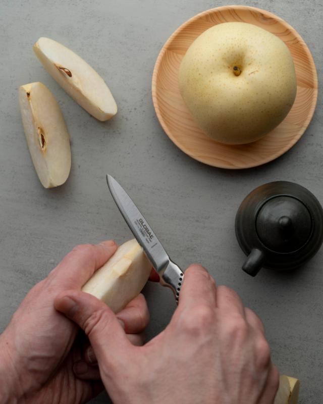 Skrællekniv 8 cm smedet